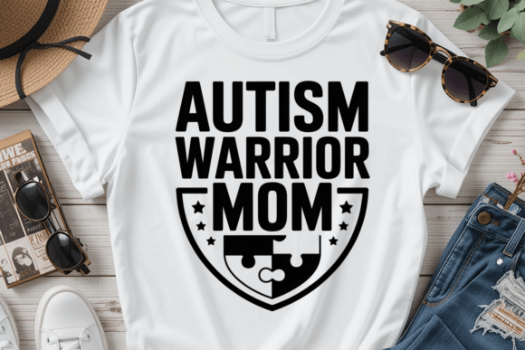 Autism Warrior Mom SVG PNG Shirt