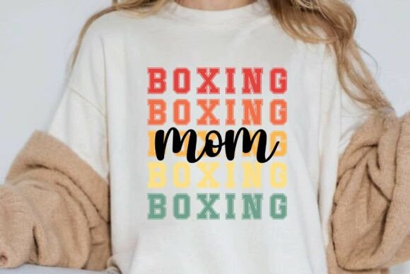 Boxing Mom SVG PNG T-shirt Design Vector