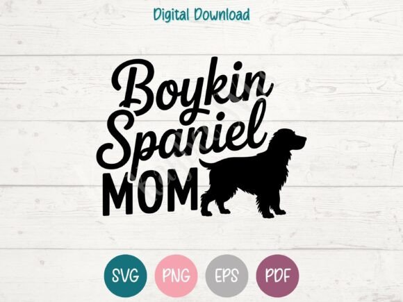 Boykin Spaniel Dog Mom SVG PNG EPS PDF