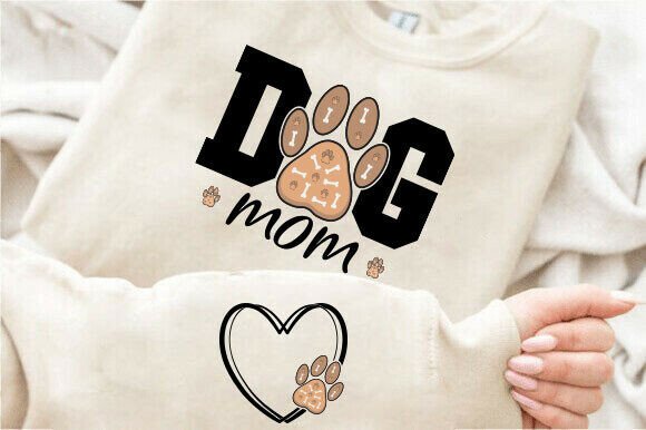 Dog Mom SVG, Dog Mom Sleeve SVG, Paws