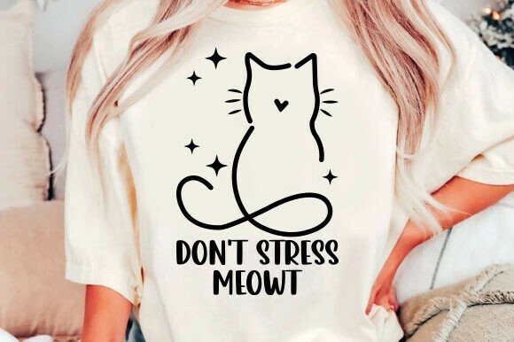 Don’t Stress Meowt SVG PNG, Cat Mom SVG