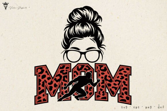 Messy Bun Sports Mom SVG
