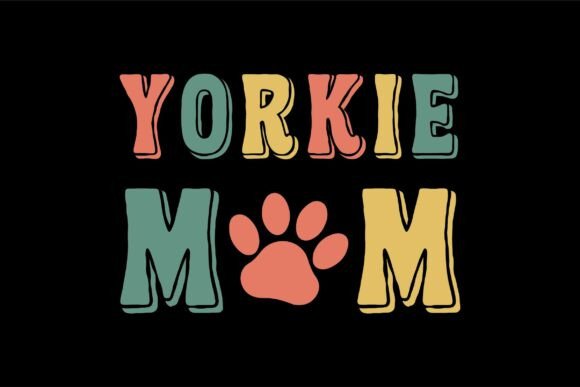 Yorkie Mom SVG T-shirt, Retro Dog Mom